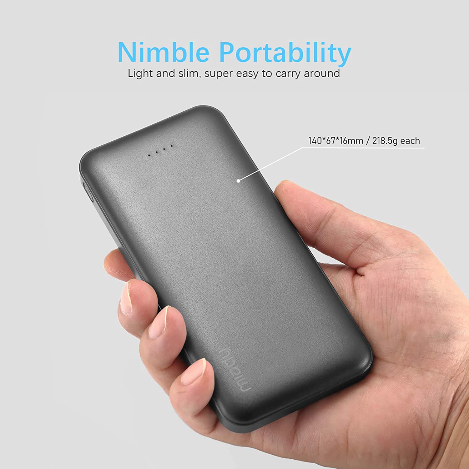 Portable Power Bank - Smart Portable Charger (10,000mAh)